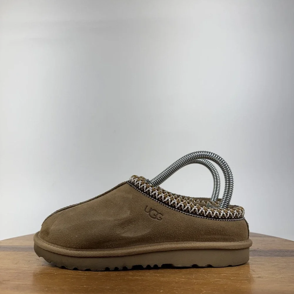 Big Kids Ugg Tasman II Chestnut Shearling Lined Comfort Slippers Size 3 Y GUC